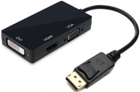 Переходник DisplayPort M - HDMI/ DVI-I/ VGA черный Orient C309 30309