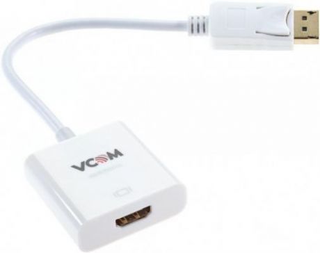 Переходник HDMI DisplayPort 0.2м VCOM Telecom CG601-4K3 круглый белый