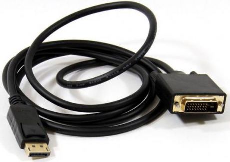 Кабель DVI DisplayPort 1.8м VCOM Telecom CG606-1.8M круглый черный
