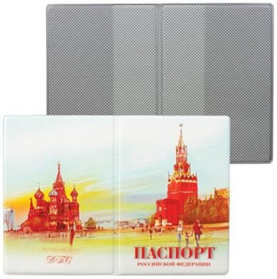 Обложка для паспорта России "Столица", вертикальная, ПВХ, ассорти, "ДПС", 2203.ПС