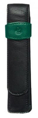 Футляр Pelikan TG12 (PL923524) для 1 ручки черный/зеленый натур.кожа