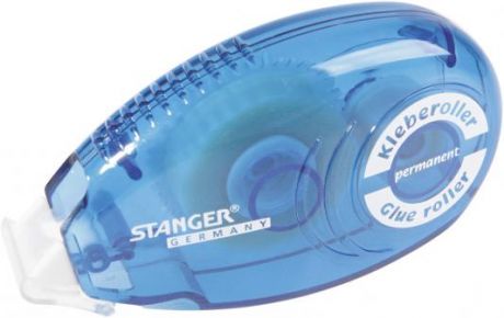 Роллер клеящий STANGER, перманентный, 8 мм х 14 м, синий корпус 39001
