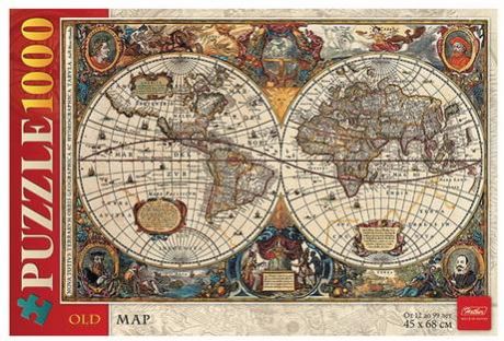 Пазл Hatber "Старинная карта мира" 1000 элементов