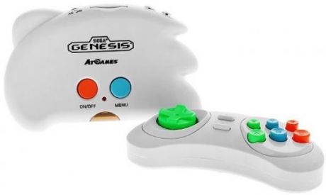 SEGA Genesis Nano Trainer + 40 игр (геймпад, AV кабель) белый [ConSkDn33]