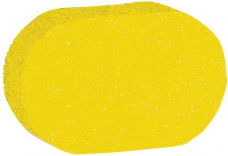 Мочалка губка, поролон, 9 г (4х9,5х14 см), желтая, "Овал", TIAMO "Original", 12624