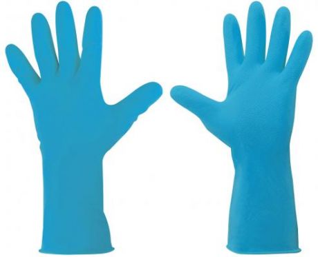 Перчатки хозяйственные нитриловые ЛАЙМА ПРОЧНЫЕ, МНОГОРАЗОВЫЕ, хлопчатобумажное напыление, размер М (средний), синие, 604998