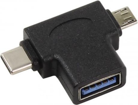 Переходник Type-C microUSB ORIENT UC-302 черный