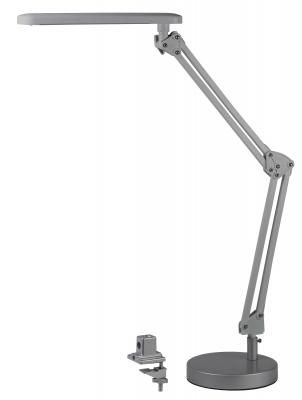 ЭРА Б0008001 Настольный светодиодный светильник NLED-440-7W-S серебристый {В комплекте 2 варианта крепления - устойчивое основание и струбцина, цвет. температура 3000К}