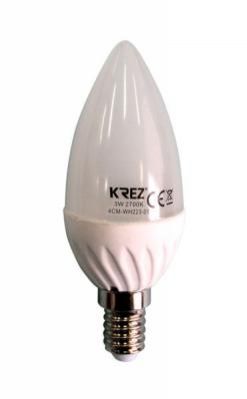 Лампа светодиодная свеча KREZ E14 3W 2700K 4CM-WH223-01