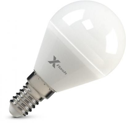 Лампа X-FLASH XF-E14-P45-6.5W-4000K-230V Шар. Е14. 4000К. 490лм.X6