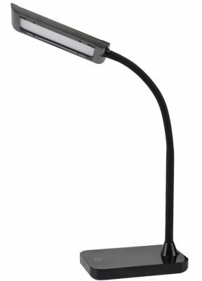 Smartbuy SBL-DL-7-NW-Black Светодиодный настольный светильник (LED) 7W/NW/3-S Dim/K {100-220В, 5000-5500К, 7Вт, 24 диода SMD 2835, 3 шаговый диммер, Alu+ABS пластик, размеры 330х130х380 мм, черный}