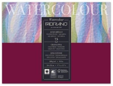 Альбом для акварели FABRIANO Watercolour Studio А4+ 75 листов