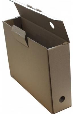 Лоток-коробка архивный,микрогофрокартон, 325 г/кв.м, 250x75x315 мм, бурый