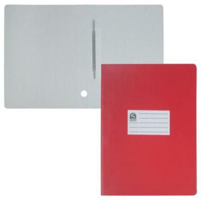 Офис-папка скоросшиватель, лакированный микрогофрокартон, 470 г/кв.м,233х30х315 мм, красный SRC723/RD
