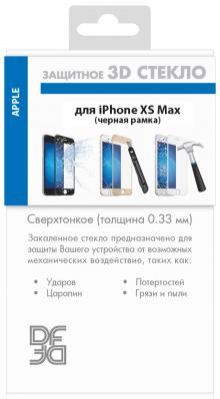Закаленное стекло 3D с цветной рамкой (fullscreen) для iPhone XS Max DF iColor-18 (black) поврежденная упаковка