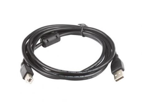 Кабель USB 2.0 AM/BM 1.8м Pro Gembird, феррит.кольцо, черный, пакет CCF-USB2-AMBM-6
