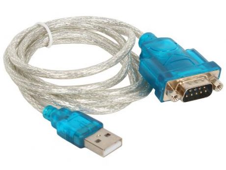 Кабель USB AM - RS232 DB9M крепеж разъема гайки 1.2м ORIENT USS-112