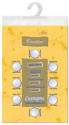 Скатерть бумажная ламинированная ASTER "Creative", 120х200, желтая, эффект шелка, Бельгия, 79132