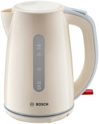 Чайник электрический Bosch TWK7507 2200 Вт бежевый серый 1.7 л пластик