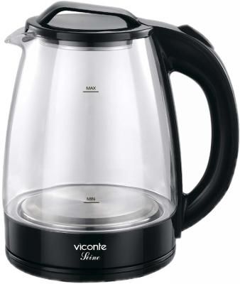 Чайник электрический Viconte VC-3278 2200 Вт чёрный прозрачный 1.8 л пластик/стекло