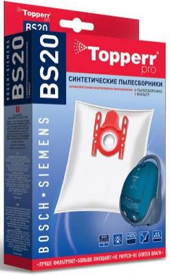 Пылесборники Topperr BS20 сверхпрочные нетканые (4пылесбор.) (1фильт.)