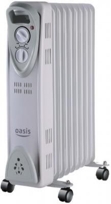 Масляный радиатор Oasis US-20 2000 Вт ручка для переноски термостат серый