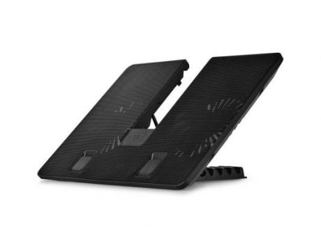 Подставка для ноутбука 15.6" Deepcool U PAL 390x280x28mm 1xUSB 765g 26dB черный DP-N214A5-UPAL