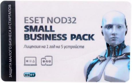 Карта продления ESET NOD32 Small Business Pack на 12 мес на 5 устройств NOD32-SBP-NS(CARD)-1-5