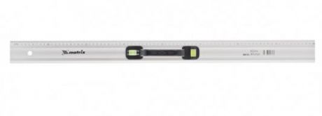 Линейка-уровень, 1000 мм, металлическая, пластмассовая ручка 2 глазка// Matrix