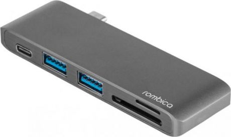 Адаптер USB 3.0 Rombica TC-00240 2 х USB 3.0 USB Type-C microSDXC SDXC серый