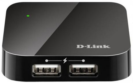 Концентратор USB 2.0 D-Link DUB-H4/D1A/E1A 4 x USB 2.0 черный