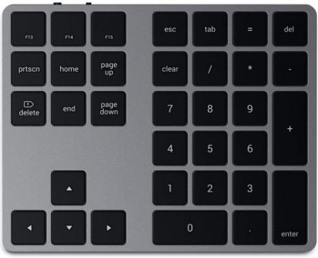 Беспроводной блок клавиатуры Satechi Aluminum Extended Keypad. Цвет серый космос.