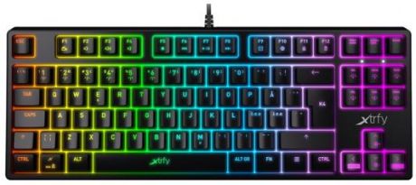 Игровая клавиатура Xtrfy K4 TKL чёрная (Kailh Red switches, USB, RGB подсветка)