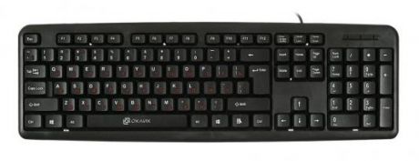 Клавиатура проводная Oklick 180M V2 USB черный
