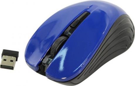 Мышь беспроводная Oklick 545MW чёрный синий USB