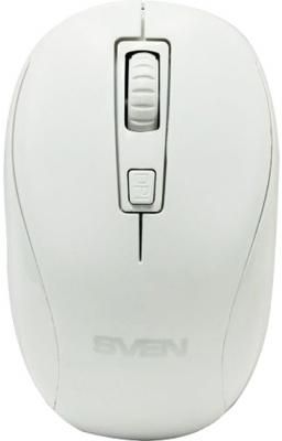 Беспроводная мышь SVEN RX-255W белая (2,4 GHz, 3+1кл. 800-1600DPI, цвет. картон)