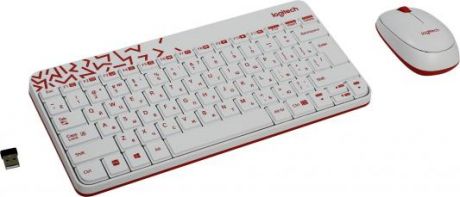 Клавиатура + мышь Logitech MK240 USB белый 920-008212
