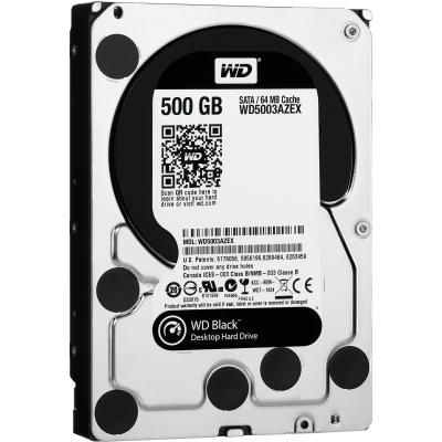 3.5'' Жесткий диск 500Gb Western Digital Caviar Black (WD5003AZEX) SATA III <7200rpm, 64Mb>