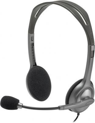 Гарнитура Logitech Stereo Headset H111 серый (981-000593)