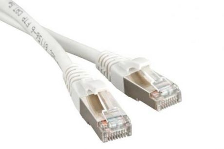 Патч-корд RJ45 - RJ45, 4 пары, FTP, категория 5е, 3 м, белый LSZH, LANMASTER LAN-PC45/S5E-3.0-WH