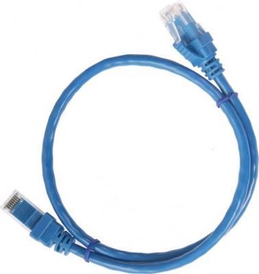 Патч-корд UTP 5e категории 1м синий CCA PVC Aopen ANP511