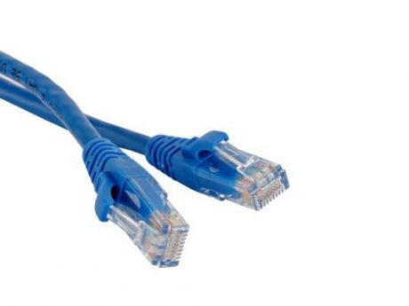 Патч-корд UTP 5E категории 2.0м Hyperline PC-LPM-UTP-RJ45-RJ45-C5e-2M-LSZH-BL синий