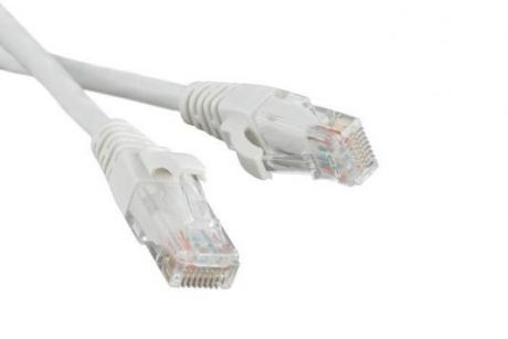 Патч-корд RJ45 - RJ45, 4 пары, UTP, категория 5е, 2 м, белый, LSZH, LANMASTER