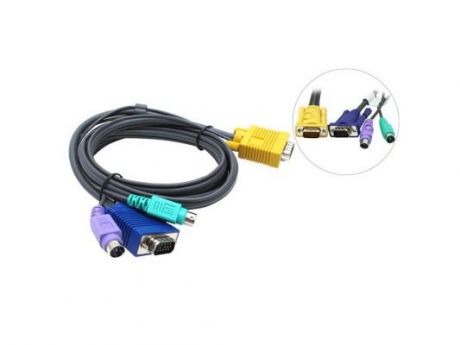 Кабель ATEN 2L-5202P 1.8 m cable PS/2 to SPHD DB15