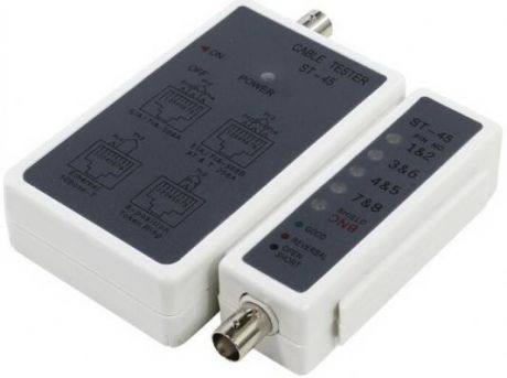 Тестер кабелей Telecom ST-45 RJ45/BNC