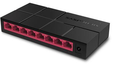 Unmanaged Gigabit switch Mercusys, 8 ports LAN RJ-45 10/100/1000 Mbp, desktop, wall-mounted, plastic case