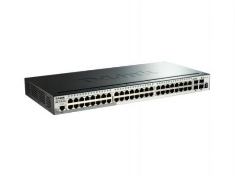 Коммутатор D-LINK DGS-1510-52X/A1A управляемый 48 портов 10/100/1000Mbps 4х10GBase-X SFP+