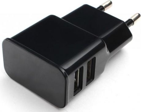 Сетевое зарядное устройство Cablexpert MP3A-PC-12 2 х USB 2.1A черный
