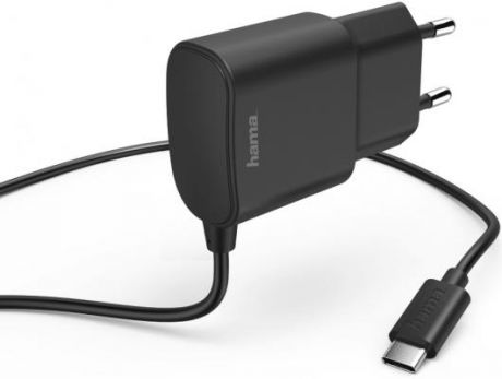 Сетевое зарядное устройство HAMA H-183242 USB-C 2.4А черный