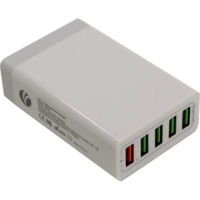 VCOM CA-M046 Зарядное устройство на 5 портов AC (EU Plug 100-220V) -> USB, IC, Quick Charge<M046/CA-M046>